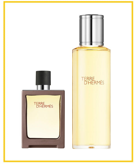 HERMES 愛馬仕經典大地男淡香兩件套裝 TERRE D'HERMES REFILL & TRAVEL SPRAY EAU DE TOILETTE DUO SET
