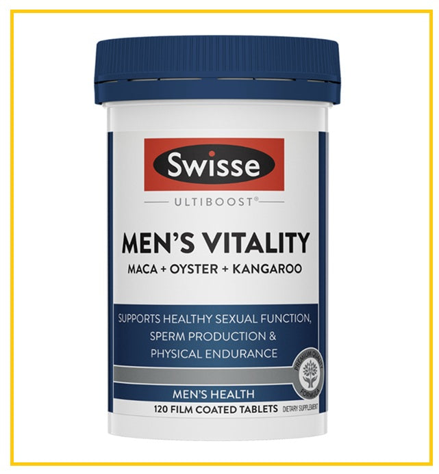 SWISSE UltraBoost Men's Vitality (MACA + OYSTER + KANGAROO) 120 Tablets