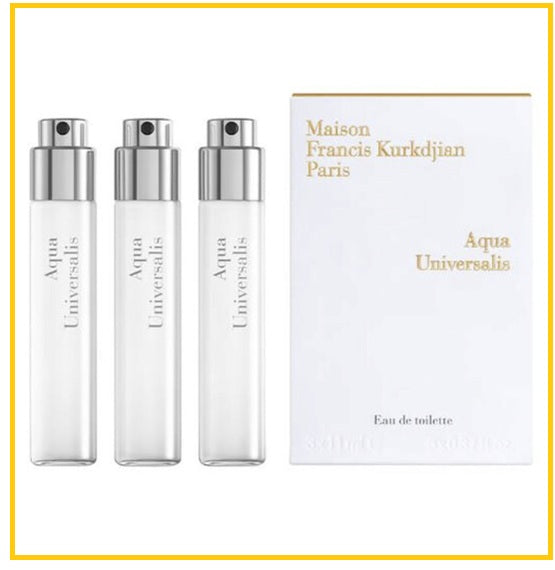 MAISON FRANCIS KURKDJIAN Eau de Parfum Travel Refill 3-Piece Set MFK AQUA UNIVERSALIS EDT DUO SET 11ML X3