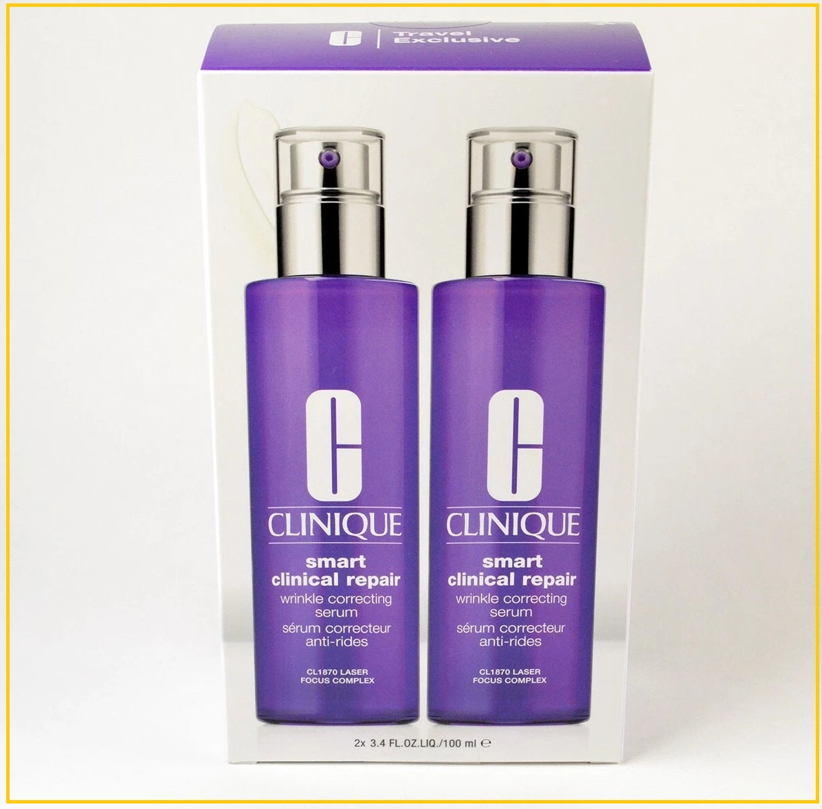 CLINIQUE 倩碧肽A紫光瓶雙支套裝 SMART CLINICAL REPAIR WRINKLE CORRECTING SERUM 100ML X2