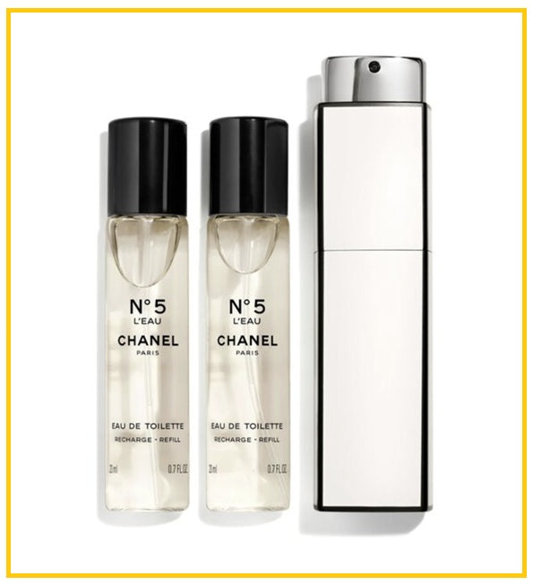 CHANEL 香奈兒組合五號之水香水三件套裝 NO.5 L'EAU EDT TWIST AND SPRAY DUO SET 20ML X3