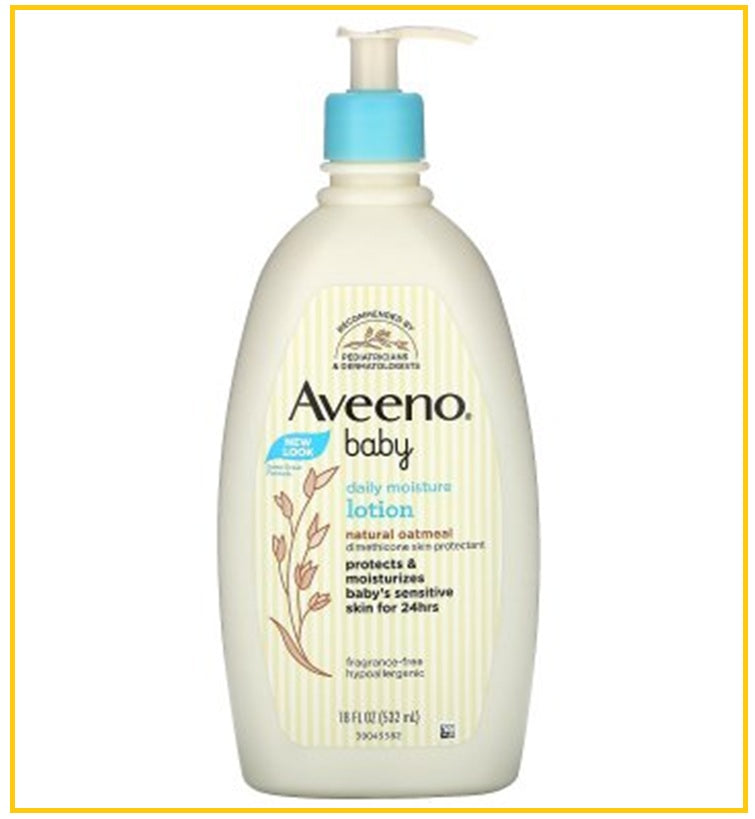 AVEENO Baby Daily Moisture Lotion with Prebiotic Oat, Fragrance-Free, 532ml