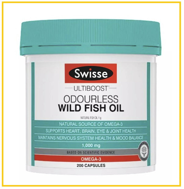 SWISSE 斯維詩無味深海魚油200粒 ODOURLESS WILD FISH OIL 1000MG 200 CAPSULES