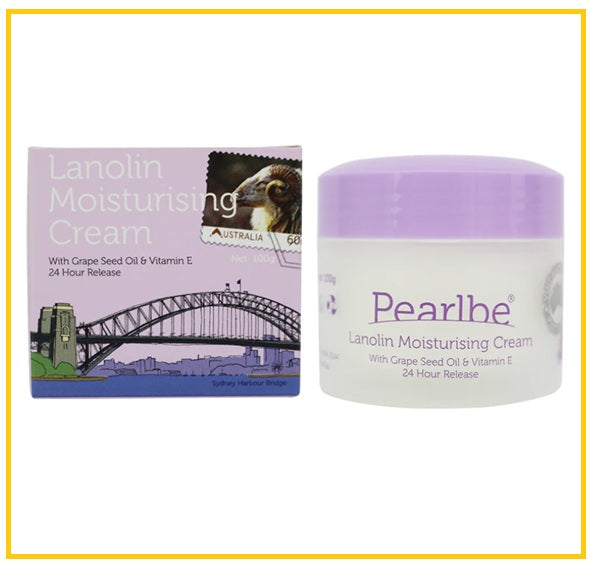 PEARLBE 含葡萄籽精華抗氧化綿羊油面霜 GRAPE SEED & LANOLIN MOISTURISING CREAM WITH SQUALENE & VITAMIN E 100G