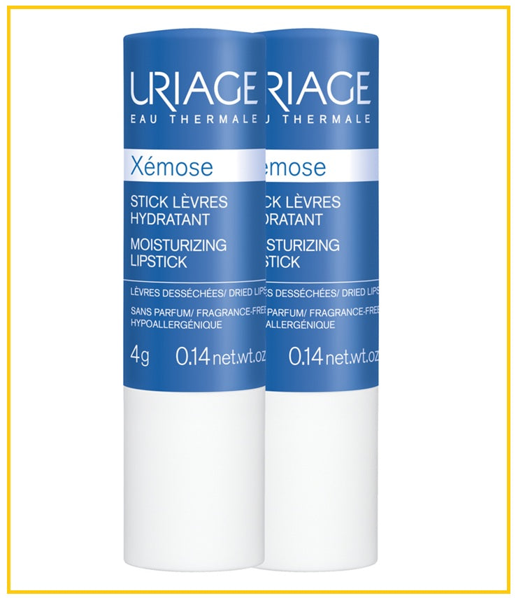 URIAGE 依泉保濕唇膏藍管套裝 XEMOSE MOISTURIZING LIP STICK 4G X2