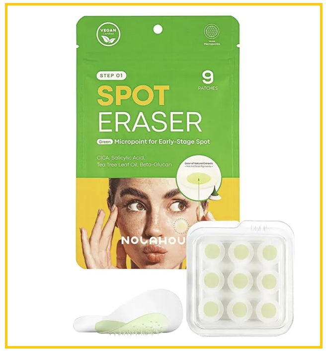 NOLAHOUR 純素微針暗瘡貼初期9片 SPOT ERASER GREEN STEP 01 9 PATCHES