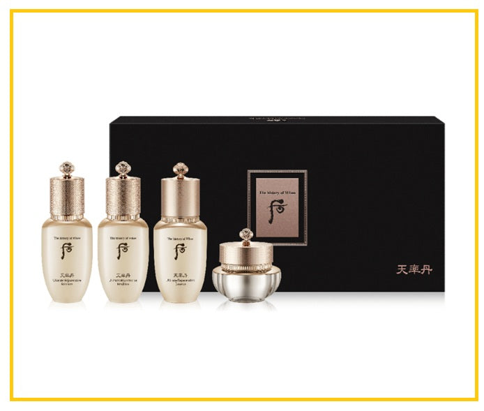 THE HISTORY OF WHOO CHEONYULDAN ULTIMATE REGENERATING 4 PIECES TRAVEL KIT SET