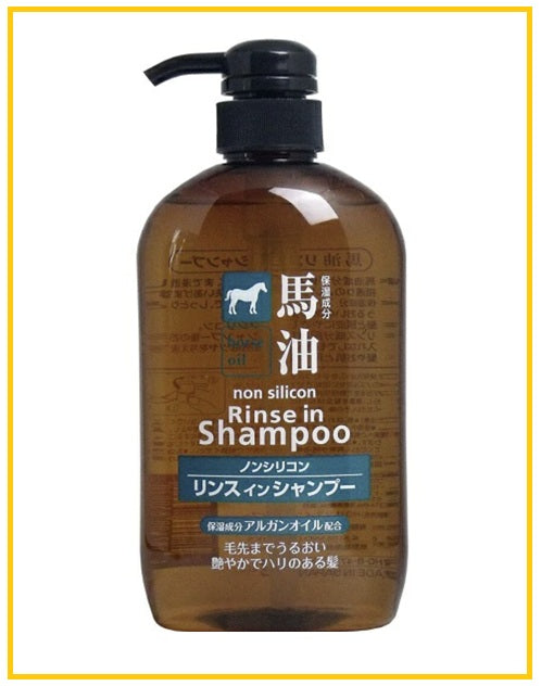 KUMANO Horse Oil Nonsilicone Rinse in Shampoo 600ML