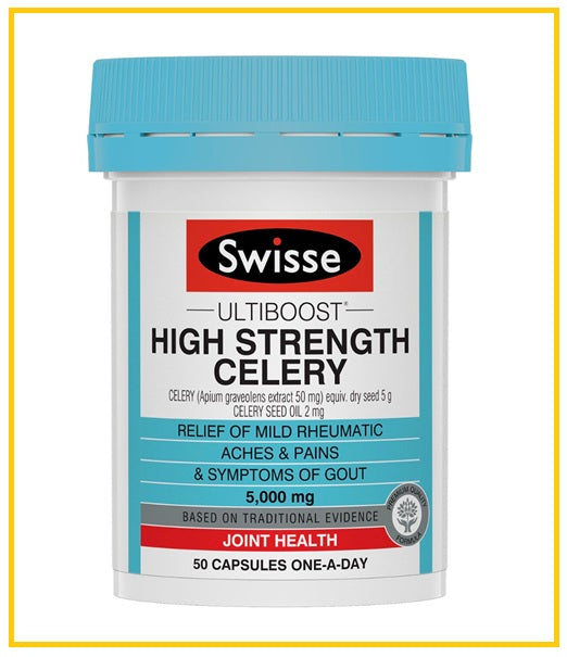 Swisse 5000mg Celery Seed 50 Capsules Ultraboost High Strength Celery 50 Soft Capsules