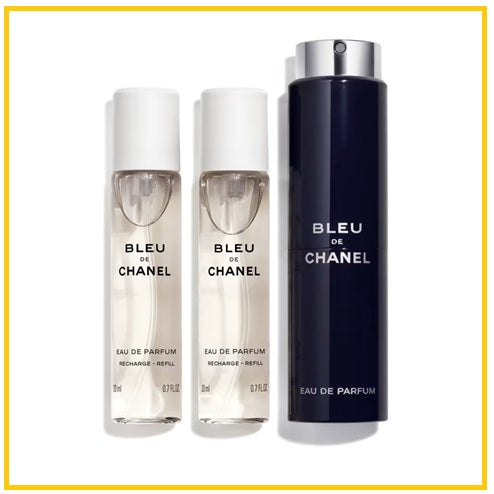 CHANEL BLEU DE CHANEL EAU DE PARFUM TRAVEL SPRAY DUO SET 20ML X3