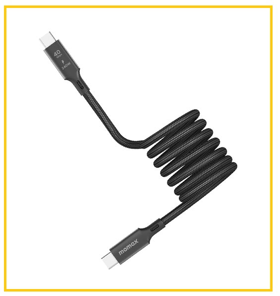 MOMAX 磁吸連接線 MAG.LINK MAGNETIC USB 4.0 USB-C TO USB-C CABLE 240W 1.5M DC63D