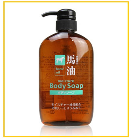 KUMANO 熊野油脂馬油無硅油滋潤沐浴露 HORSE OIL GENTLE ACIDIC BODY WASH 600ML