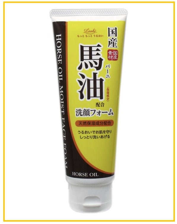 LOSHI HOKKAIDO 北海道馬油保濕泡沫洗面奶 HORSE OIL MOISTURE FACE WASH 130G