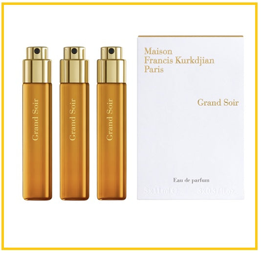 MAISON FRANCIS KURKDJIAN 庫爾吉安巴黎夜色旅行替換香水三件套裝 MFK GRAND SOIR EDP TRAVEL REFILLS DUO SET 11ML X3