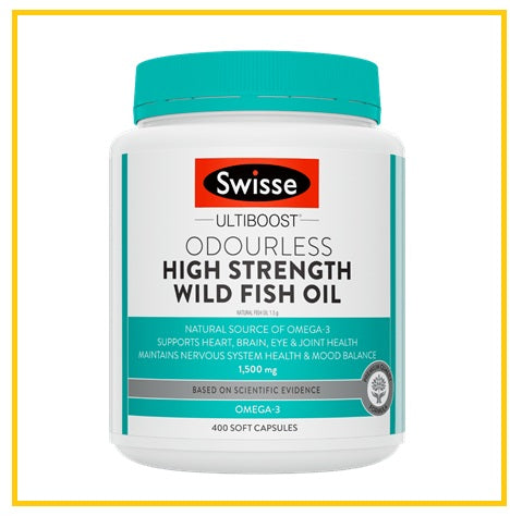 Swisse Odorless Deep Sea Fish Oil 400 Capsules 1500mg
