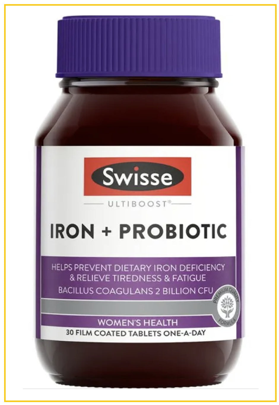 SWISSE ULTIBOOST IRON + PROBIOTIC 30 TABLETS