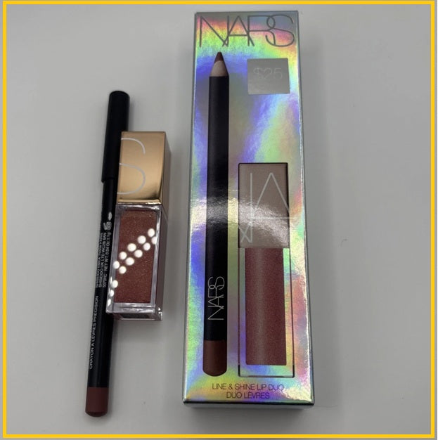 NARS 納斯唇妝唇線筆粉金短管唇蜜兩件套裝 LINE & SHINE LIP LIP LINER & LIP GLOSS ROSEBUD ORGASM DUO SET