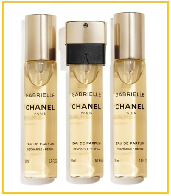 CHANEL GABRIELLE EAU DE PARFUM TWIST AND SPRAY REFILL DUO SET 20ML X3