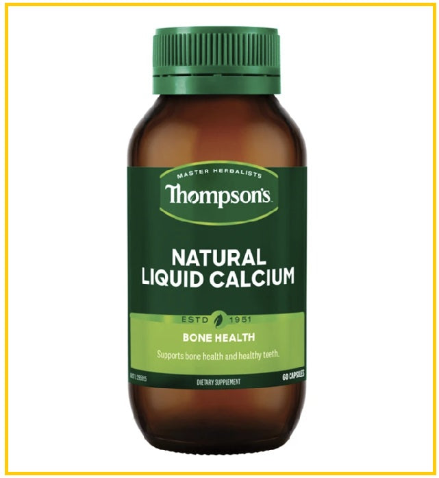 THOMPSON'S 湯普森天然液體鈣60粒 NATURAL LIQUID CALCIUM 60 CAPSULES