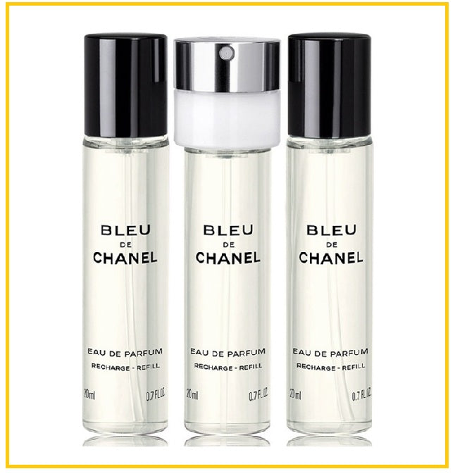 CHANEL 香奈兒男士蔚藍香精香水補充裝套裝 BLEU DE CHANEL EAU DE PARFUM DE RECHARGES DUO SET 20ML X3