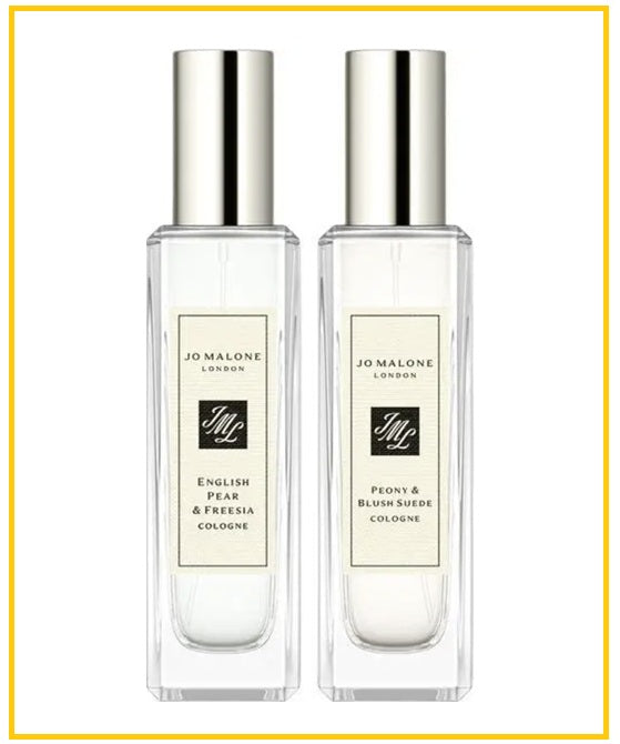 JO MALONE LONDON ENGLISH PEAR & FREESIA AND PEONY & BLUSH SUEDE GIFT DUO SET 30ML X2
