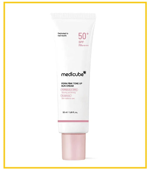 MEDICUBE 美蒂秋芙鮭魚水光素顏防曬霜 PDRN PINK TONE UP SUN CREAM 50ML