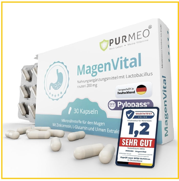 PURMEO Probiotic Capsules (30 capsules) for Stomach Health and Helicobacter pylori Prevention