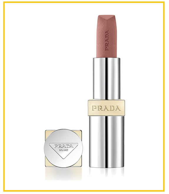 PRADA 普拉達銀管皮紋霧面口紅唇膏 HYPER MATTE LIPSTICK #B03 / #P60 3.8G