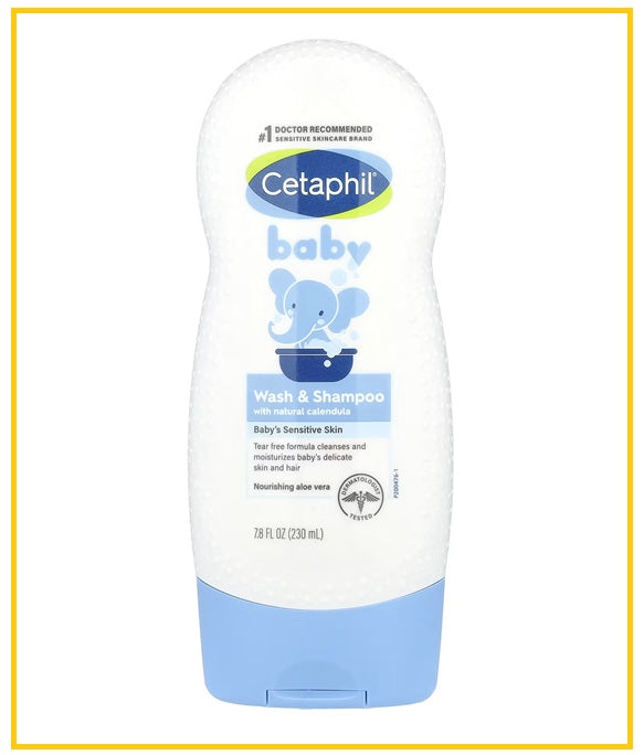 CETAPHIL 舒特膚寶寶金盞花洗髮沐浴二合一 BABY WASH & SHAMPOO WITH ORGANIC CALENDULA 230ML