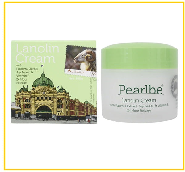 PEARLBE 含羊胎素荷荷巴油VE綿羊油保濕面霜 LANOLIN CREAM JOJOBA MELBOURNE 100G