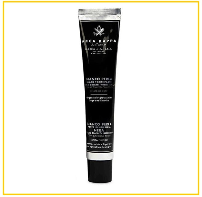 ACCA KAPPA 艾克卡帕植萃淨護牙膏 BIANCO PERLA BLACK TOOTHPASTE WITH ACTIVATED CHARCOAL 100ML