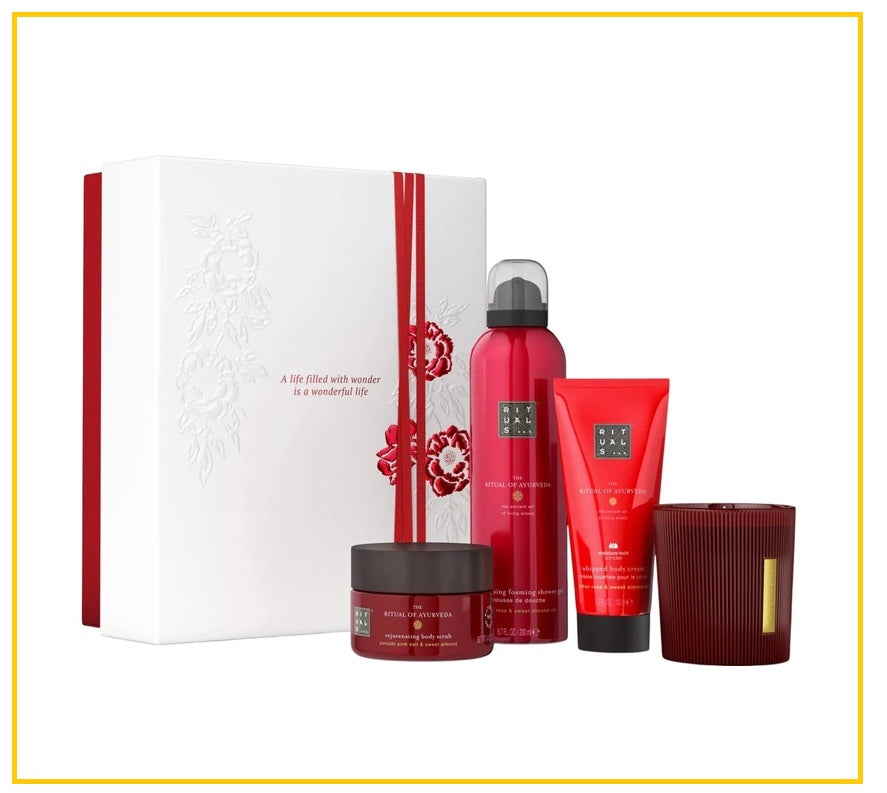 RITUALS 儀式泡沫沐浴露身體乳身體磨砂膏香氛蠟燭套裝 THE RITUAL OF AYURVEDA SET