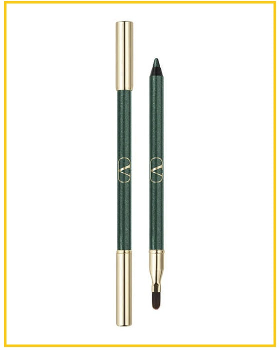 VALENTINO BEAUTY PENCIL EYELINER & DEDICATED BRUSH #03 GREEN 1.2G