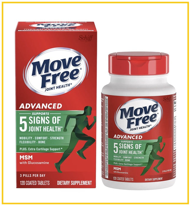 SCHIFF Glucosamine Chondroitin + MSM Pain Relief Enhanced Formula (Green Bottle, 120 Tablets)