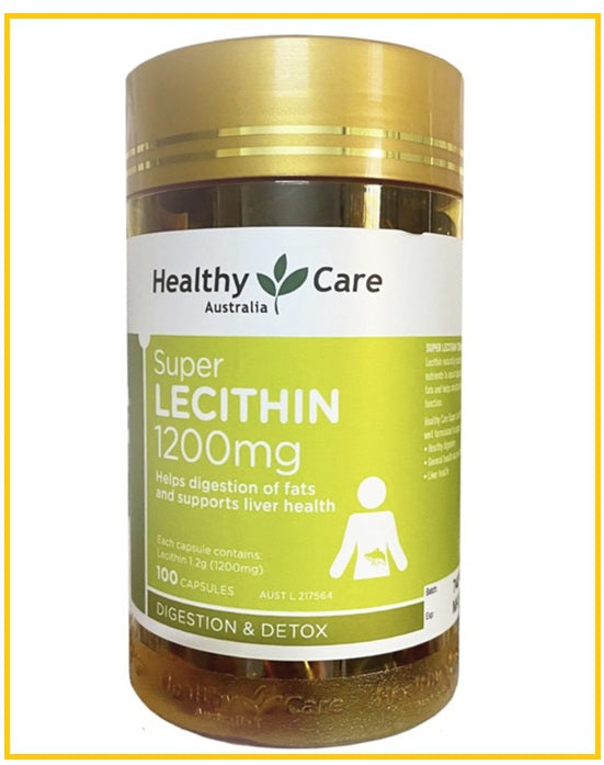 HEALTHY CARE 卵磷脂100粒 SUPER LECITHIN 1200MG 100 CAPSULES