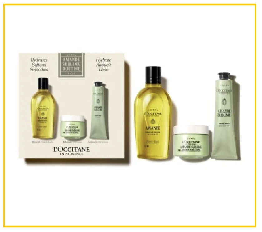 L'OCCITANE 歐舒丹甜扁桃身體護理三件套裝 LOCCITANE AMANDE SUBLIME BODY CARE ROUTINE DUO SET