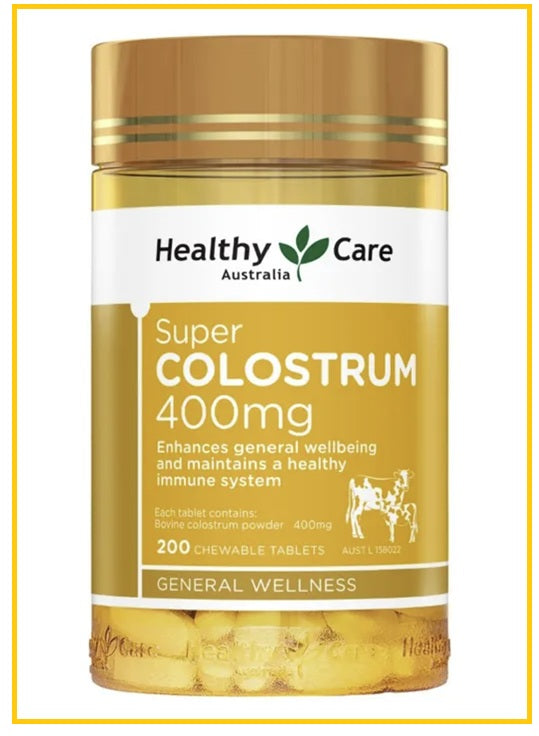 HEALTHY CARE Colostrum Chewable Tablets 200 Tablets