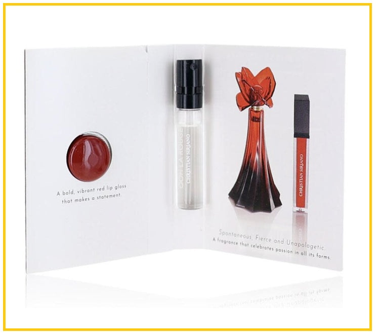 CHRISTIAN SIRIANO 紅韻迷情香水及紅色唇彩小樣 OOH LA ROUGE EDP 2ML + RED LIP GLOSS 0.8ML