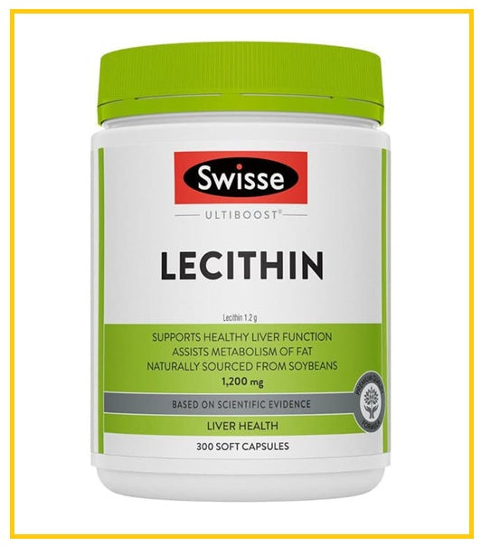 SWISSE Soy Lecithin 300 Capsules ULTIBOOST LECITHIN 1200MG