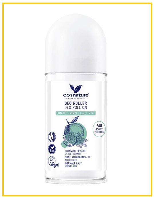 COSNATURE 天然有機青檸薄荷止汗走珠液 DEO ROLLER LIMETTE & MINZE 50ML