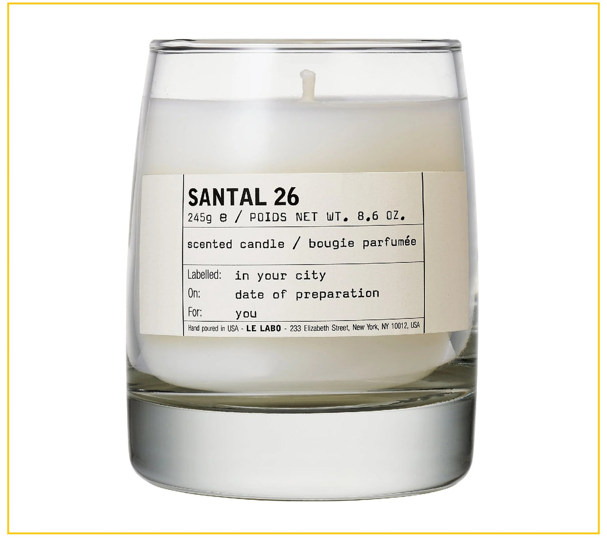 LE LABO 實驗室26號香氛蠟燭 SANTAL 26 SCENTED CANDLE 245G