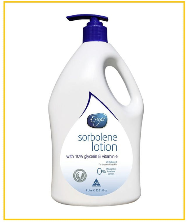 ENYA SORBOLENE LOTION WITH 10% GLYCERIN & VITAMIN E 1000ML for Sensitive Skin & Itch Relief