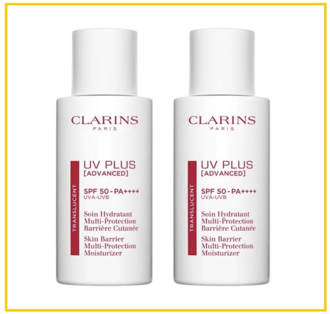 CLARINS 嬌韻詩輕透防曬霜自然色雙支套裝 UV PLUS ADVANCED TRANSLUCENT SPF50 DUO SET 50ML X2