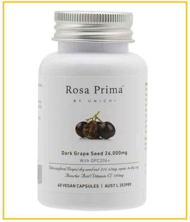 UNICHI Anti-Aging New Black Grape Seed Extract 60 Capsules