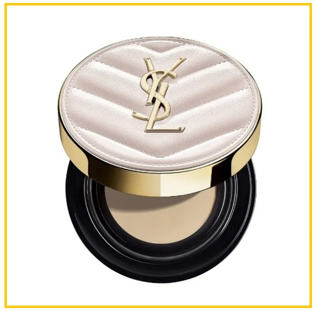 YVES SAINT LAURENT 聖羅蘭粉紅皮革氣墊 YSL TOUCHE ECLAT GLOW PACT CUSHION HIGH COVER MESH FOUNDATION SPF23 #B10 / #B20 / #BR20 12G