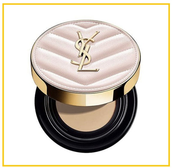 YVES SAINT LAURENT 聖羅蘭粉紅皮革氣墊 YSL TOUCHE ECLAT GLOW PACT CUSHION HIGH COVER MESH FOUNDATION SPF23 #B10 / #B20 / #BR20 12G