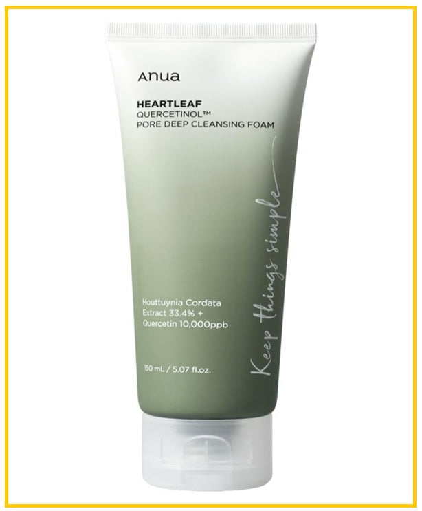 ANUA 魚腥草槲皮素毛孔深清潔膚乳 HEARTLEAF QUERCETINOL PORE DEEP CLEANSING FOAM 150ML