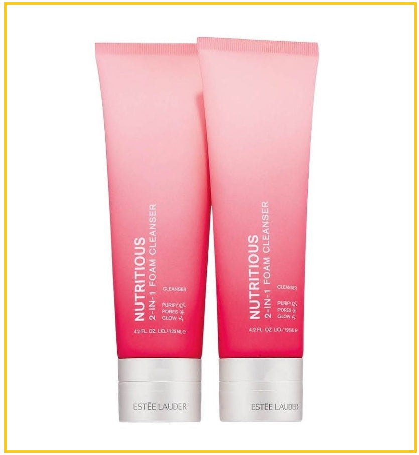 ESTEE LAUDER 雅詩蘭黛紅石榴潔面2件套裝 NUTRITIOUS 2-IN-1 FOAM CLEANSER DUO SET 125ML X2