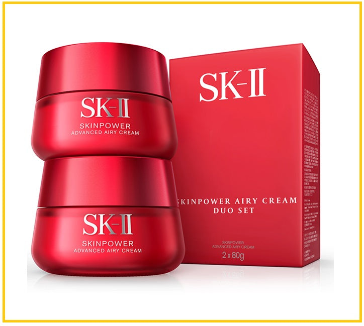 SK-II 紅瓶精華肌活能量輕盈活膚霜面霜兩件套裝 (清爽型) SK2 SKINPOWER AIRY CREAM DUO SET 80G X2