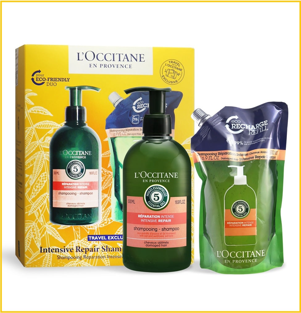 L'OCCITANE LOCCITANE INTENSIVE REPAIR KIT OF 2 DUO SET 5合1草本修護洗髮套裝